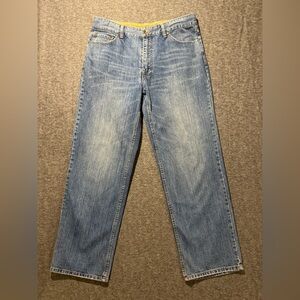 Plugg Jeans Men’s tag 36x34 (fit 36x32) blue cotton Y2K Relaxed Straight comfort